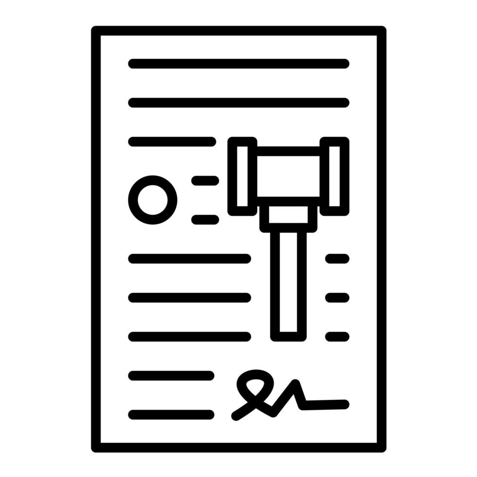 Legalization Line Icon vector