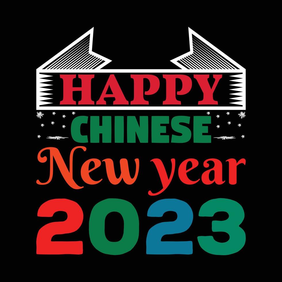 feliz año nuevo chino 2023 diseño de camiseta vector