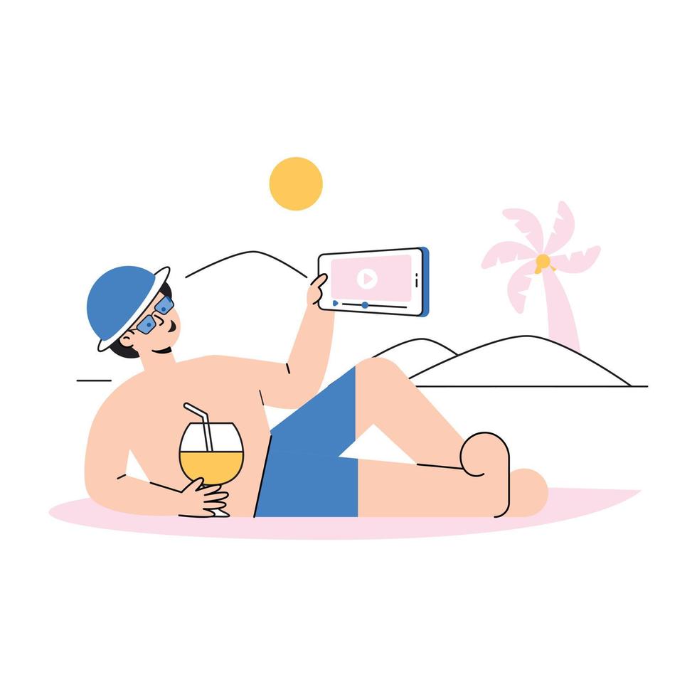 Travel agency flat vector illustration