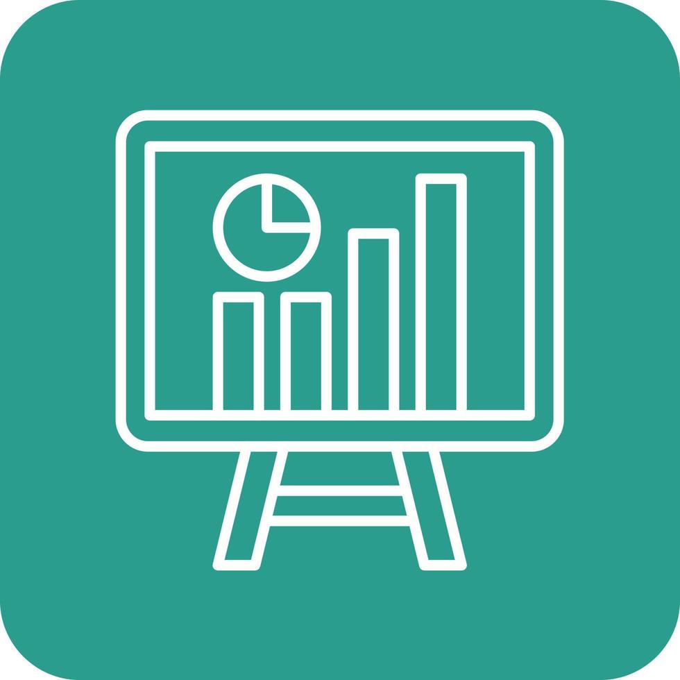 Statistics Line Round Corner Background Icons vector