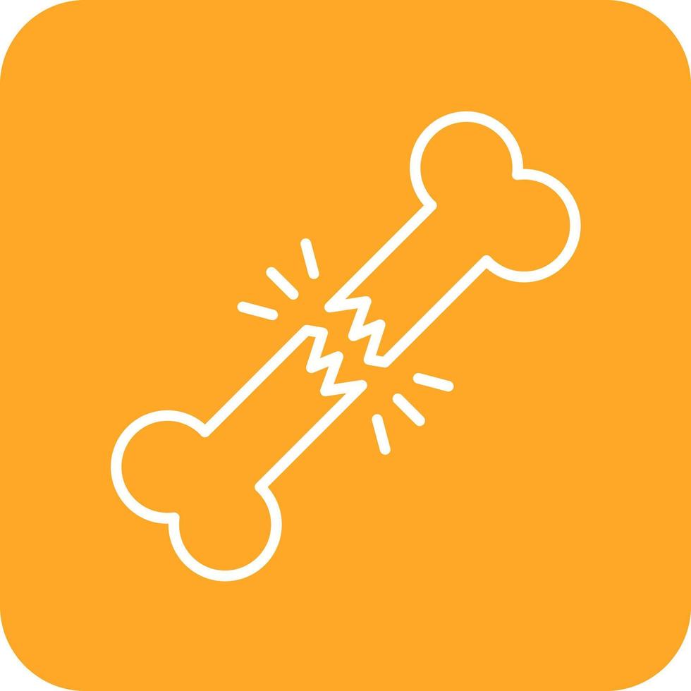 Broken Bone Line Round Corner Background Icons 14722094 Vector Art at