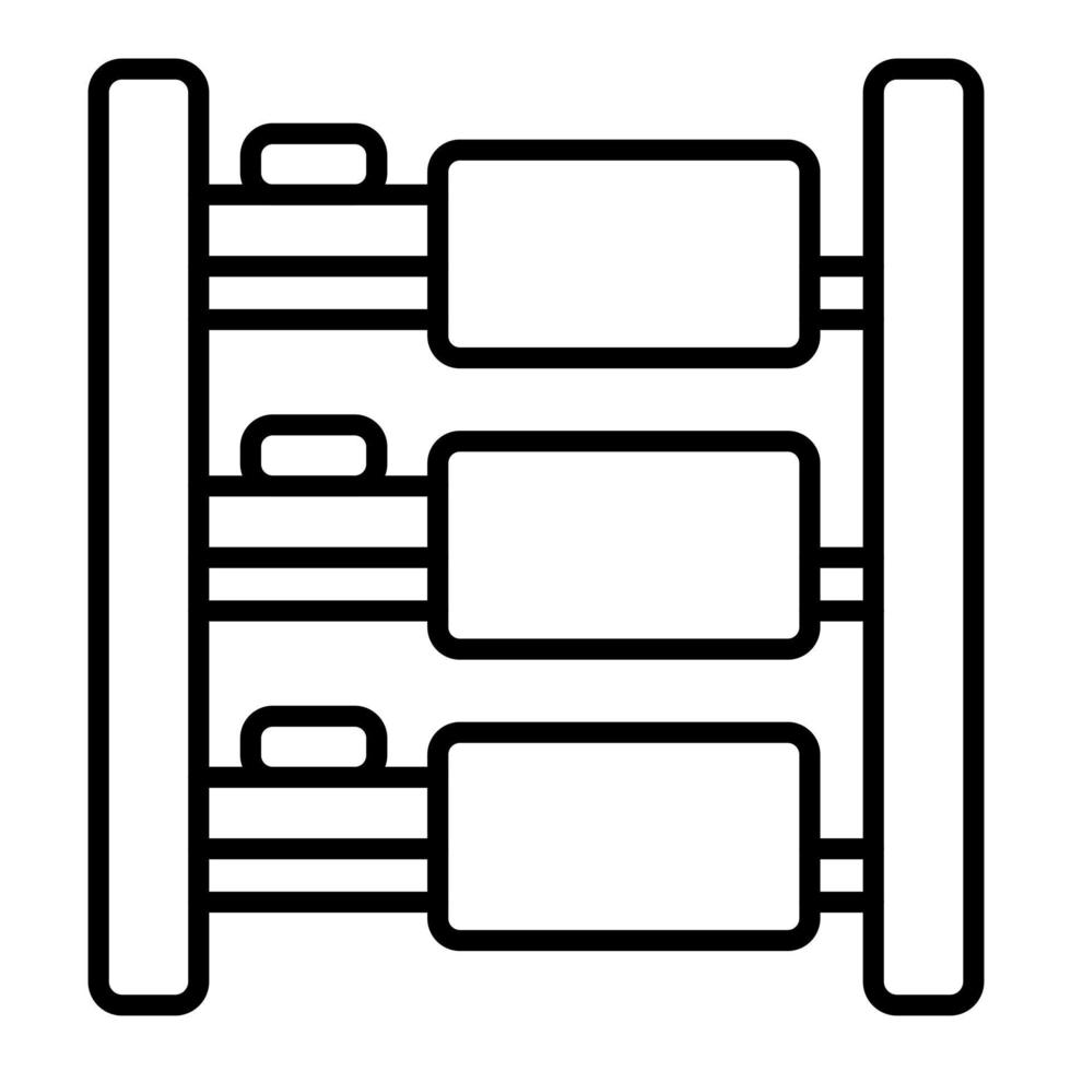 icono de línea de dormitorio vector