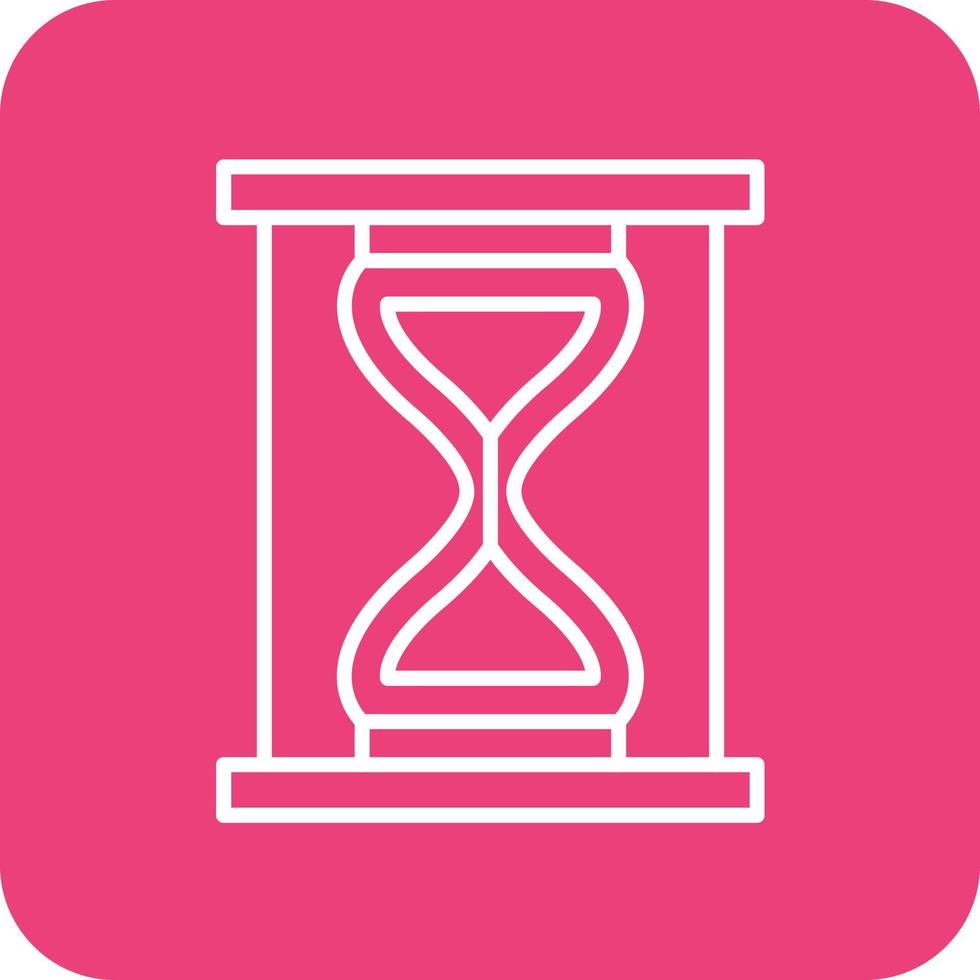 Hourglass Line Round Corner Background Icons vector