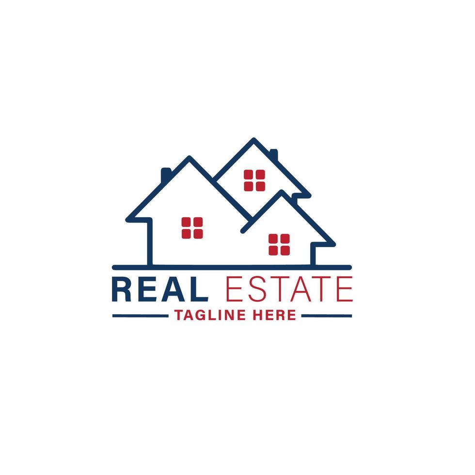 Real Estate Logo. Construction Architecture Building Logo Design Template Element Free Vector