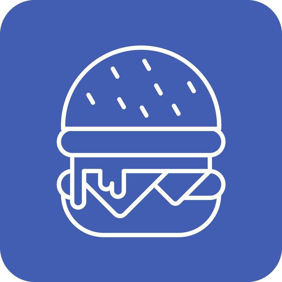 iconos de fondo de esquina redonda de línea de hamburguesa vector