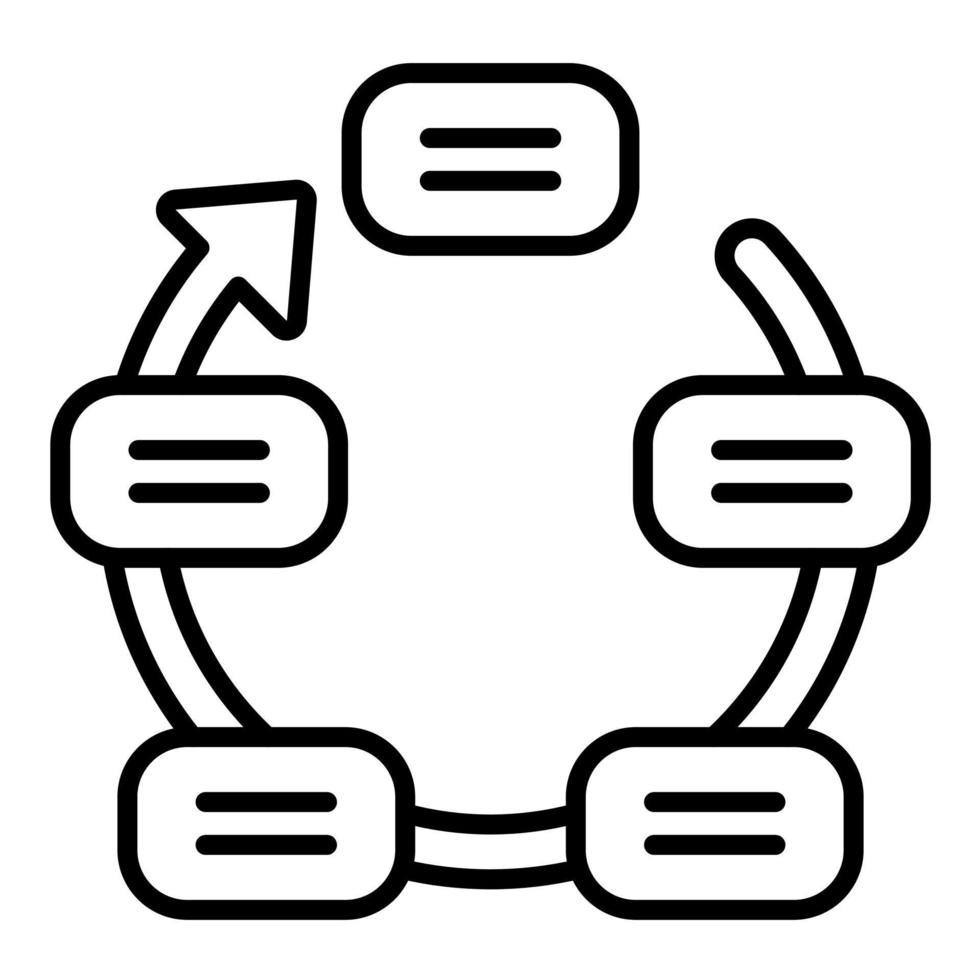 Continuous Cycle Line Icon vector