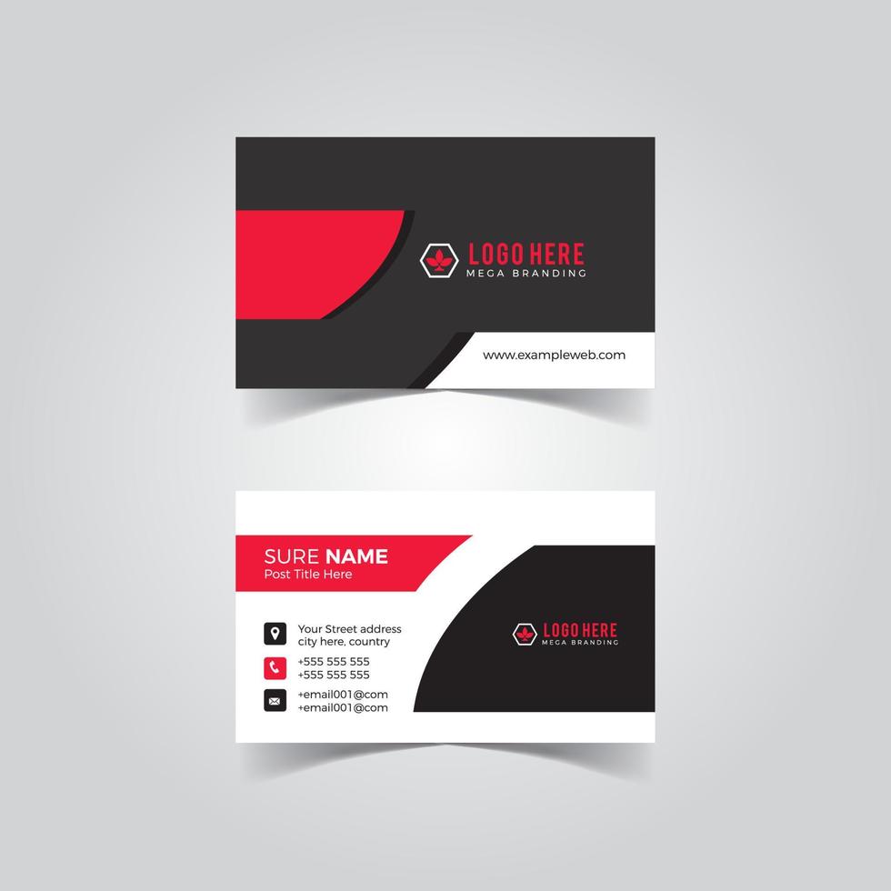Business card template vol 18 vector