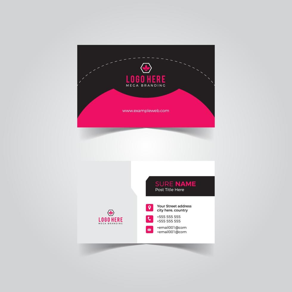Business card template vol 16 vector