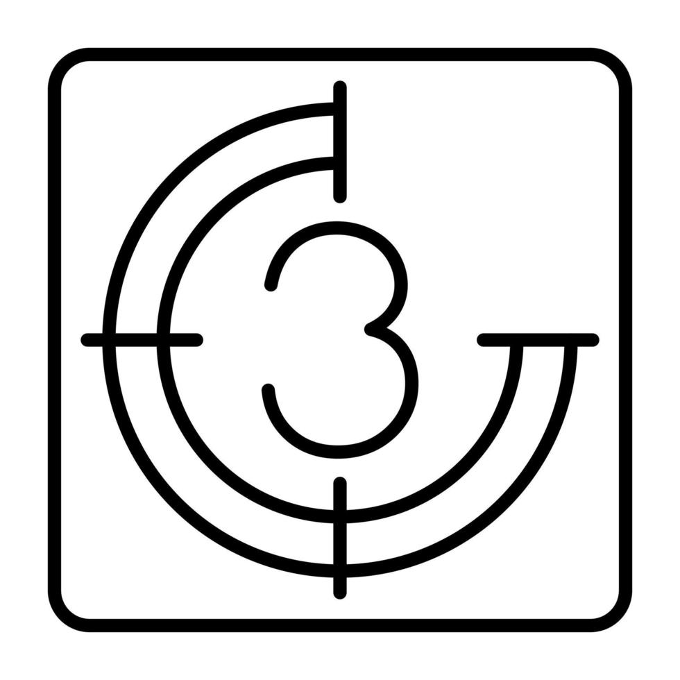 Film Countdown Line Icon vector
