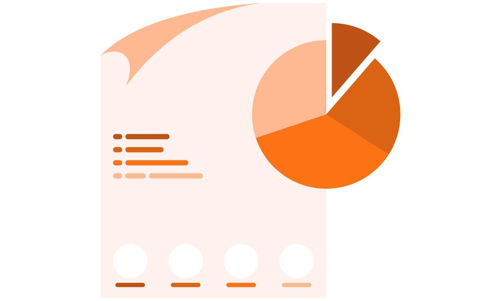 business reports and pie chart view vector