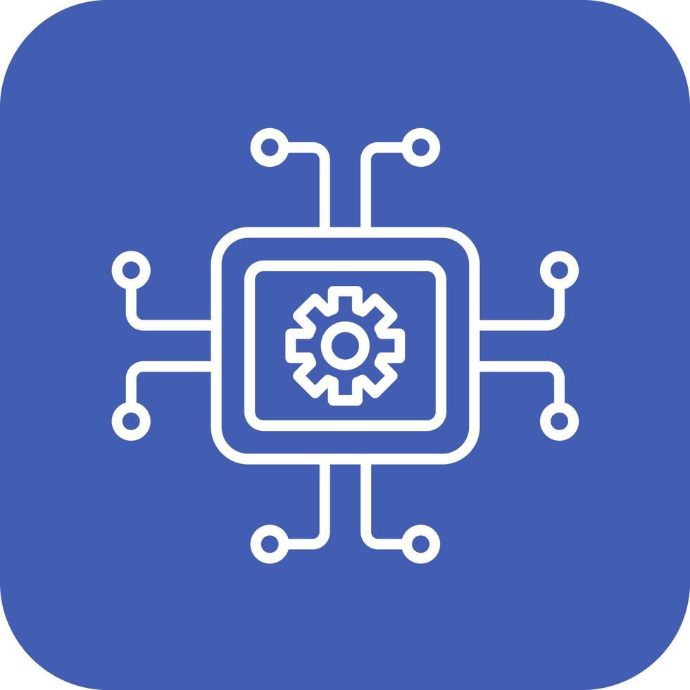 Embedded Devices Line Round Corner Background Icons vector