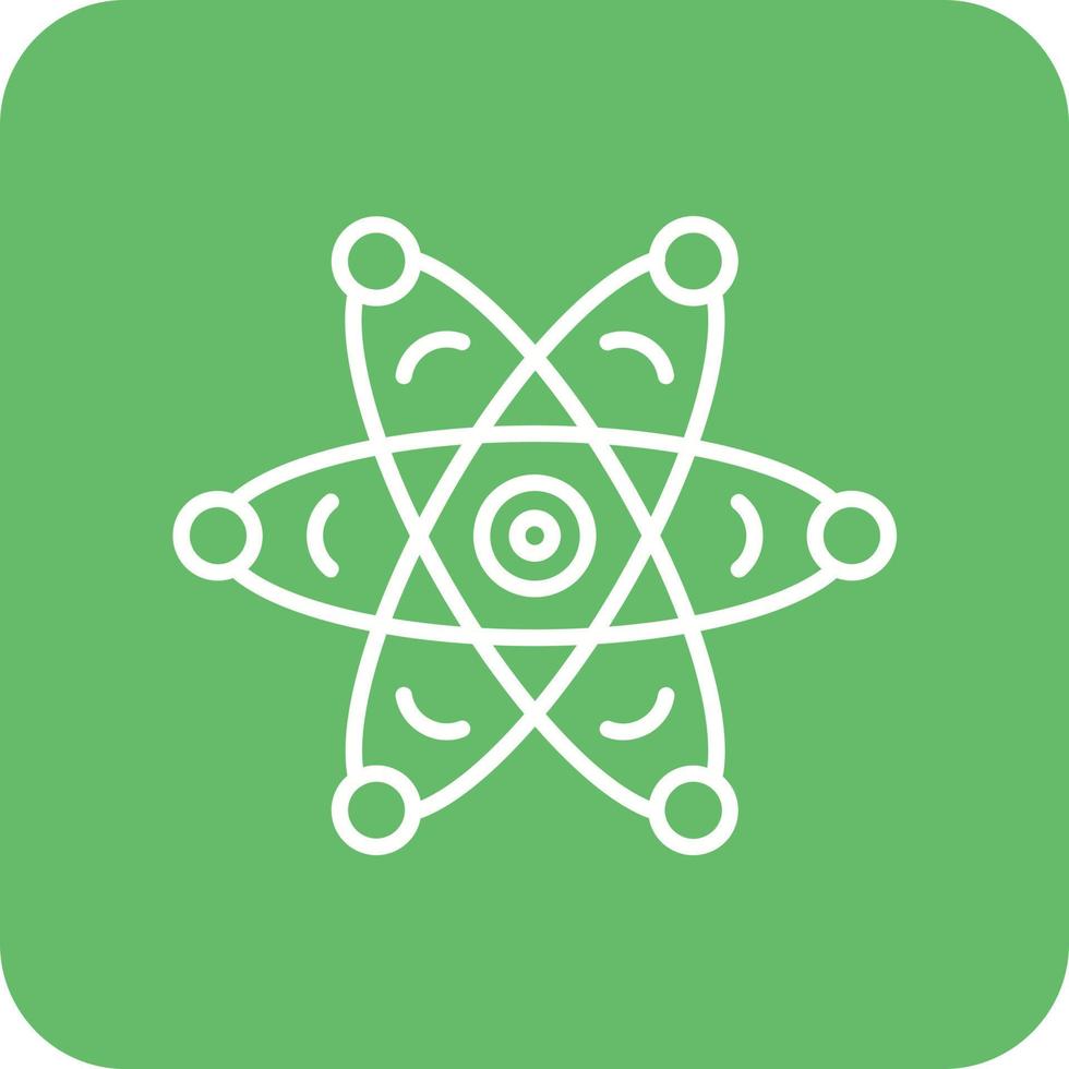 Atom Line Round Corner Background Icons vector