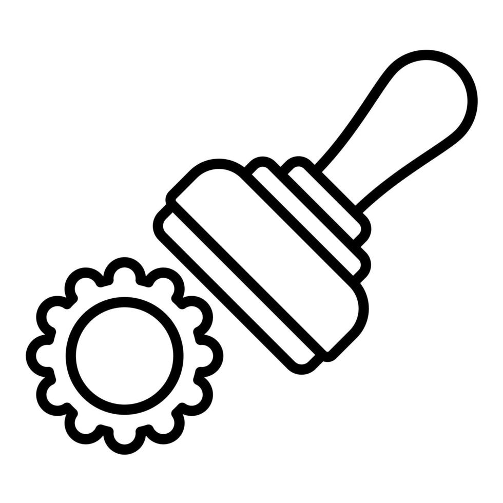 Stamp Line Icon vector