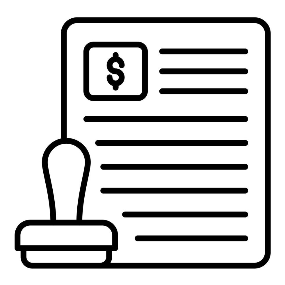 Payroll Administration Line Icon vector