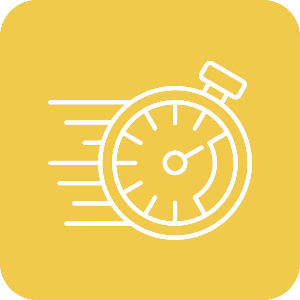Race Stopwatch Line Round Corner Background Icons vector