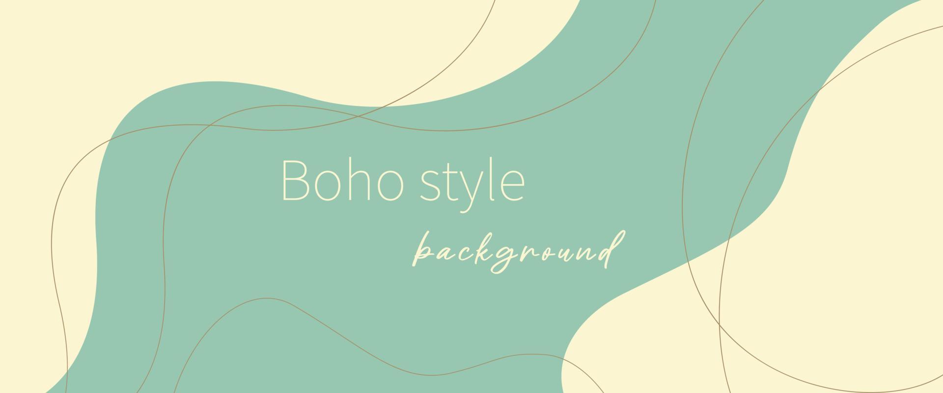 Abstract background in boho style with lines and organic shapes. Template. vector
