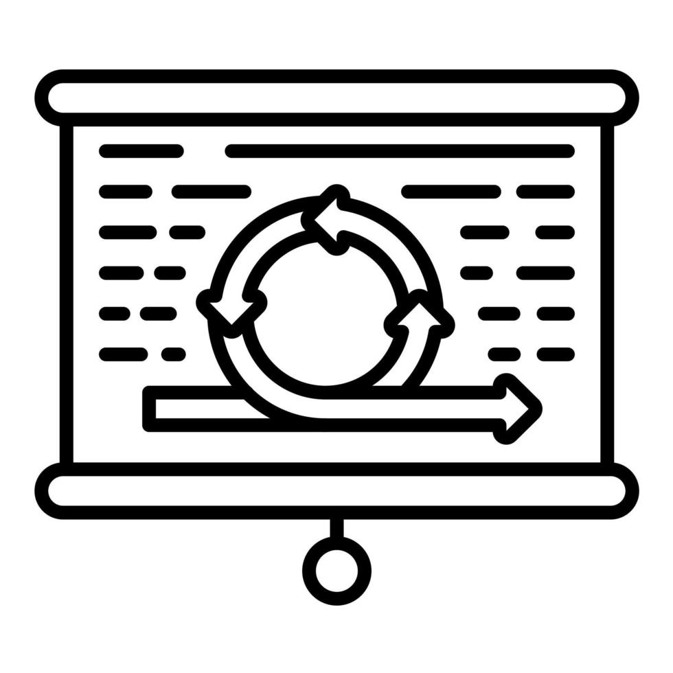 Scrum Task Board Line Icon vector