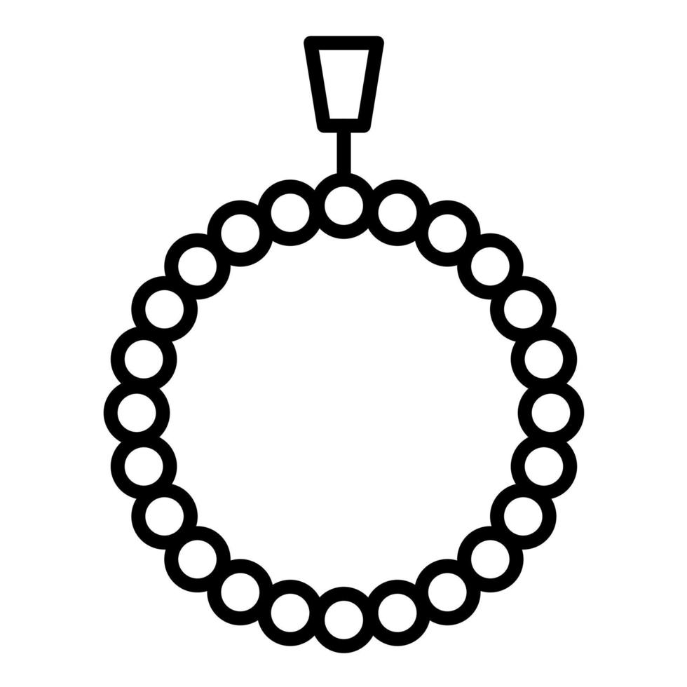 icono de línea tasbih vector