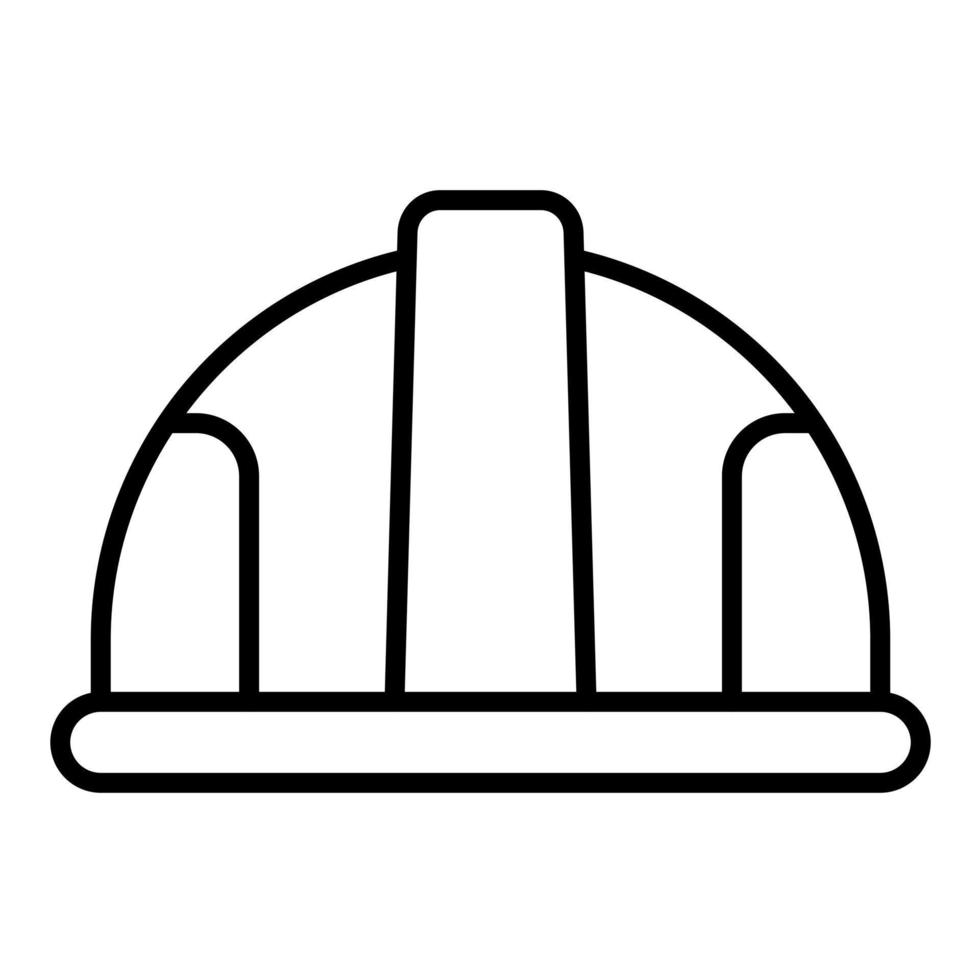 Helmet Line Icon vector