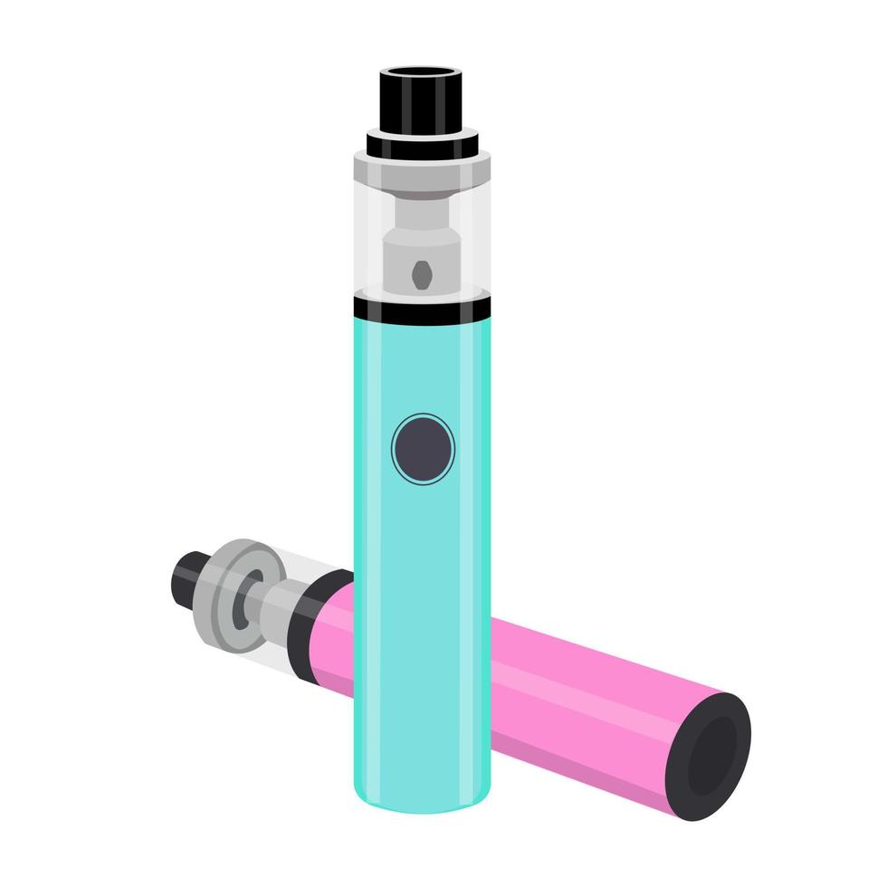 Electronic cigarette. E-cigarette for vaping. Vector illustration