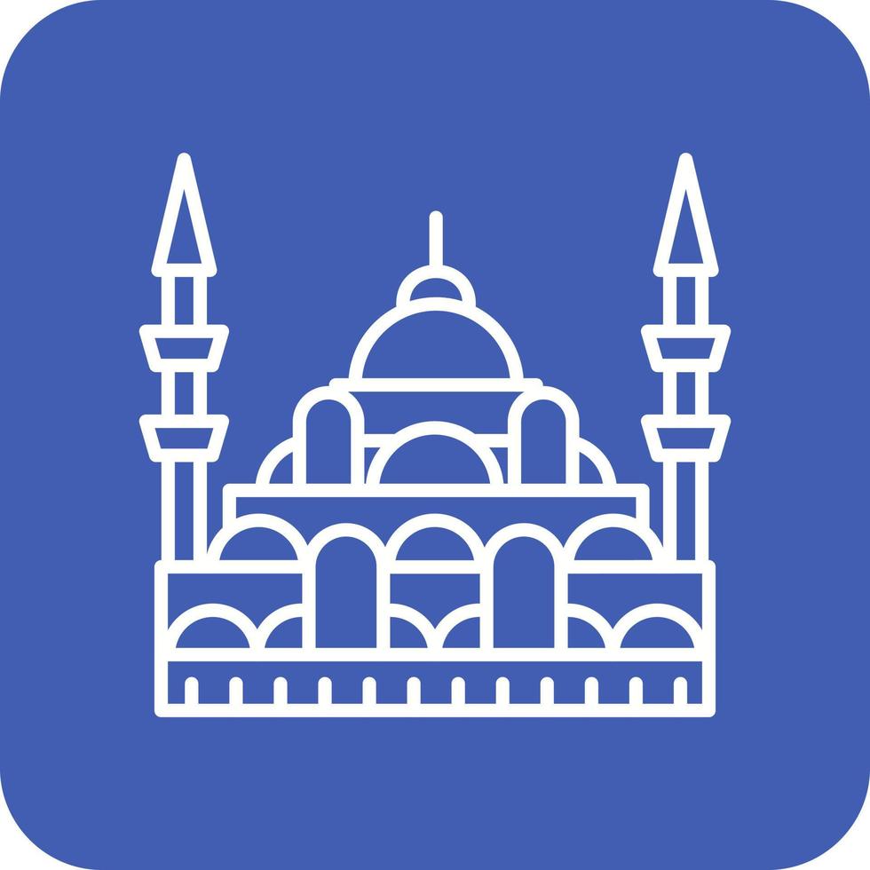 iconos de fondo de esquina redonda de línea de estambul vector