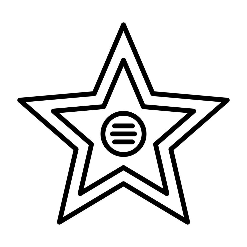 Walk of Fame Line Icon vector