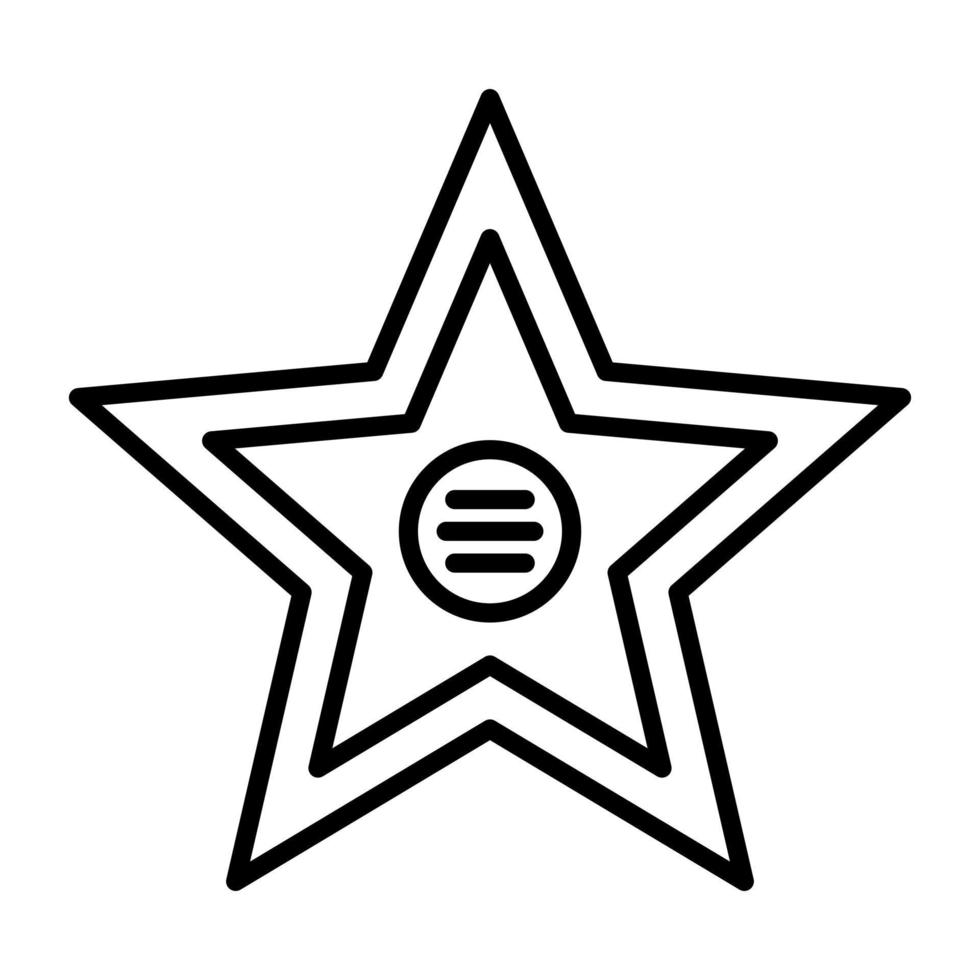 Walk of Fame Line Icon vector