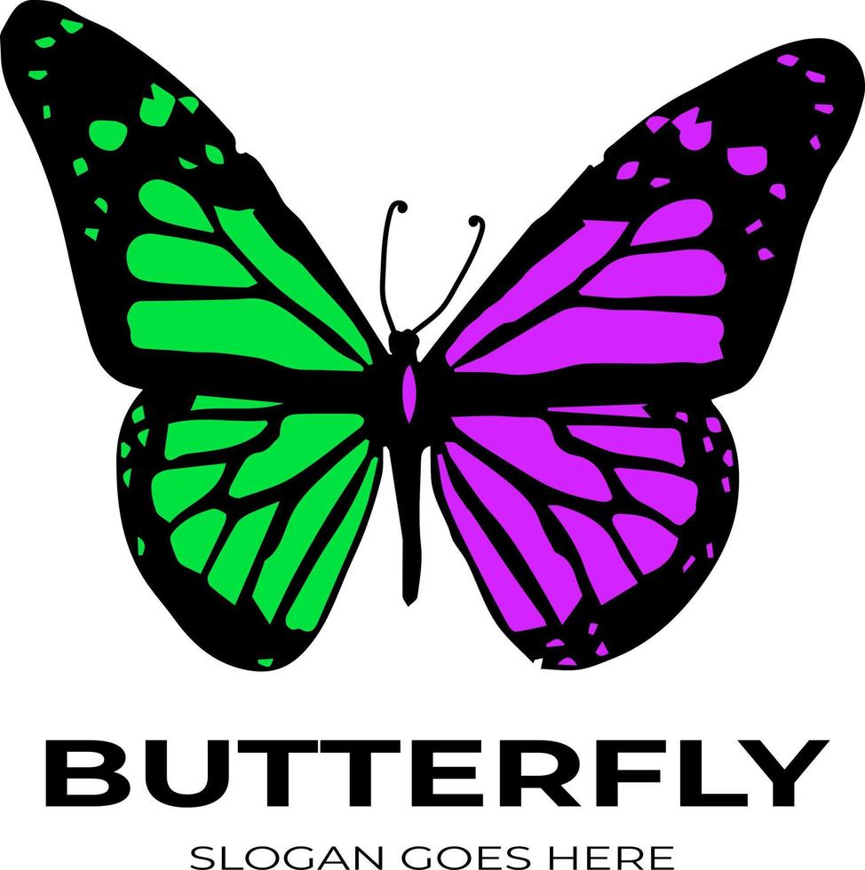 plantilla de diseño de logotipo de mariposa gratis vector