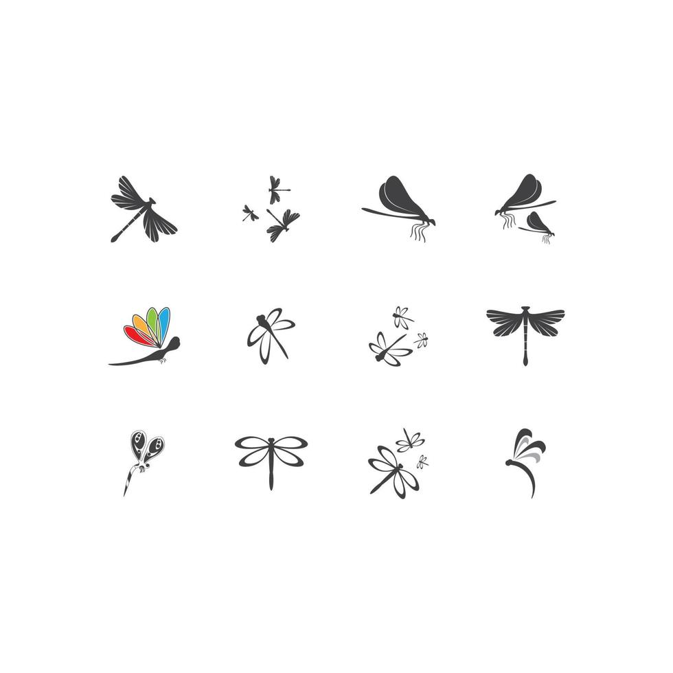 Dragonfly illustration icon vector