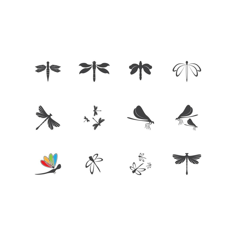 Dragonfly illustration icon vector