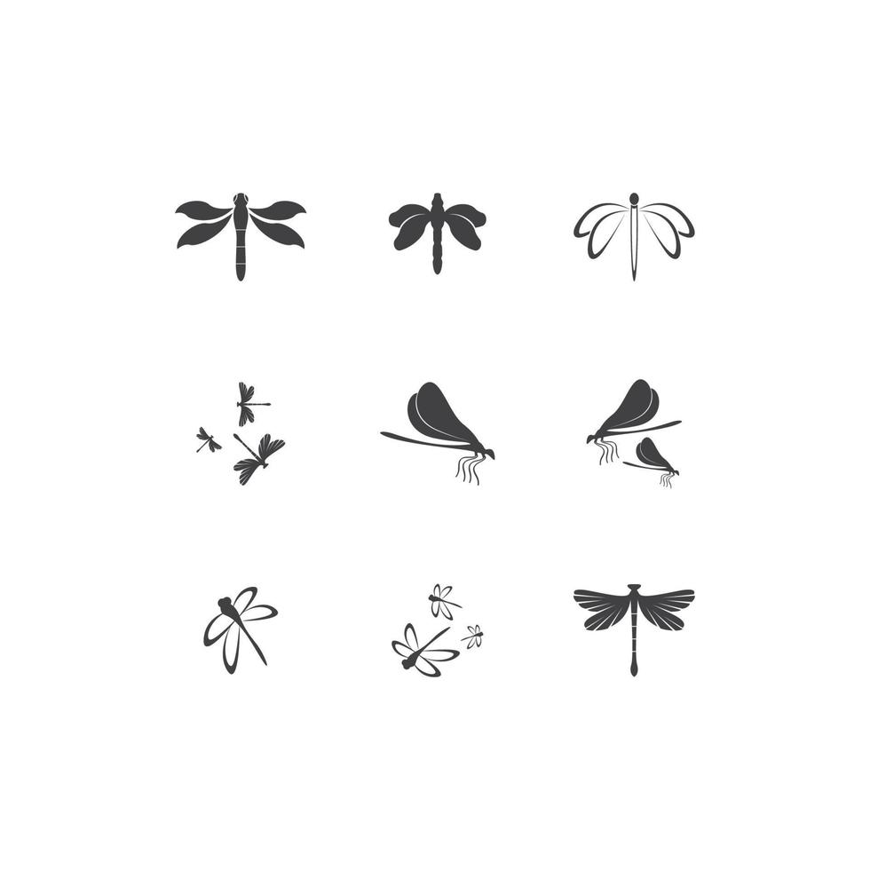 Dragonfly illustration icon vector