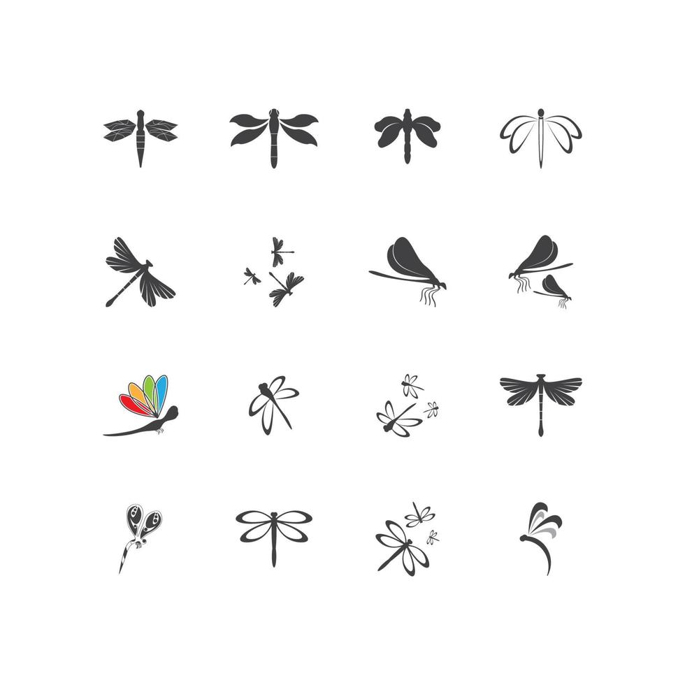 Dragonfly illustration icon vector