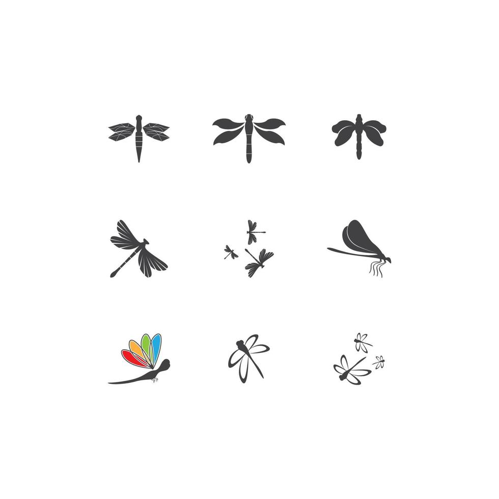 Dragonfly illustration icon vector