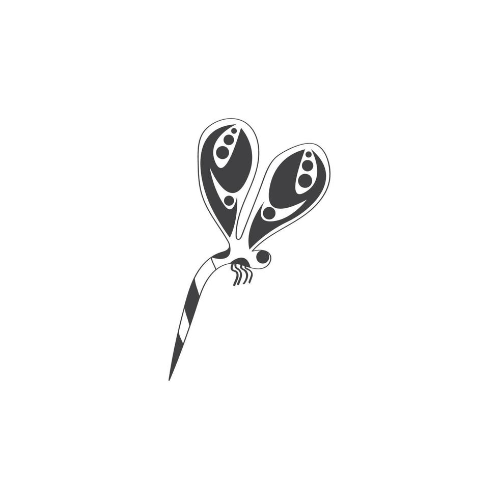 Dragonfly illustration icon vector