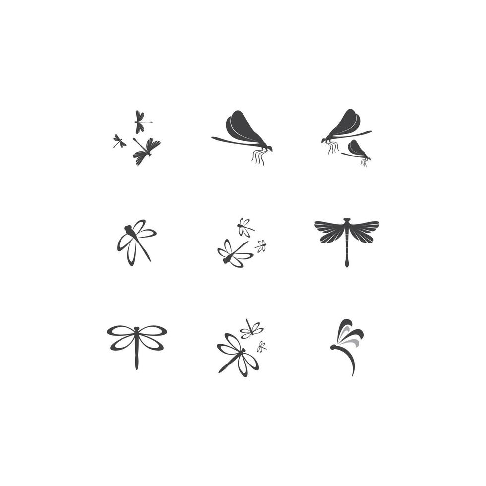 Dragonfly illustration icon vector