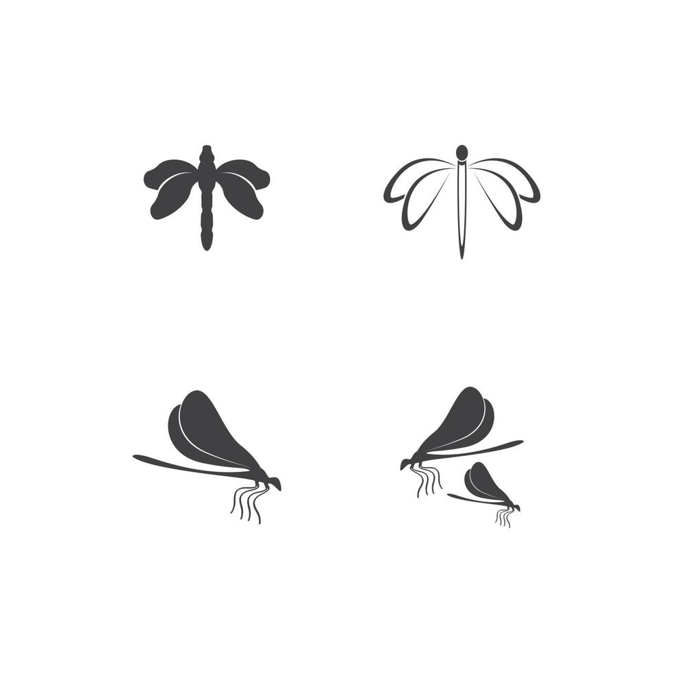 icono de ilustración de libélula vector