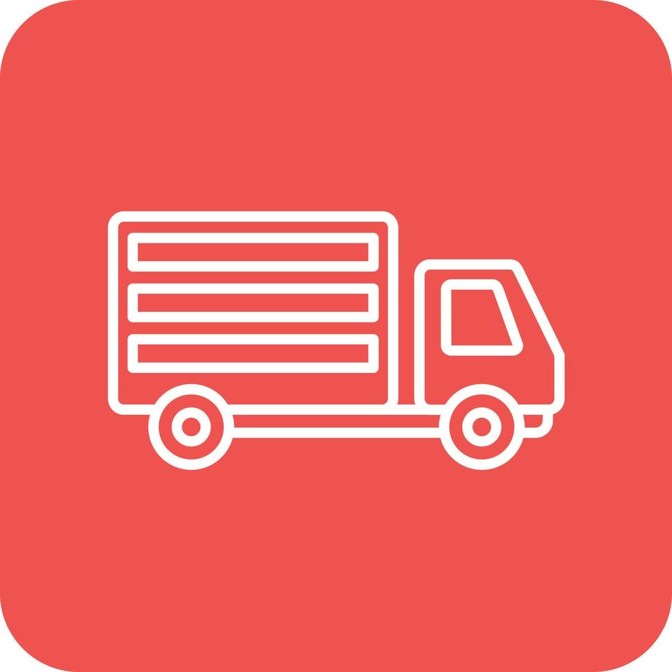 Truck Line Round Corner Background Icons vector