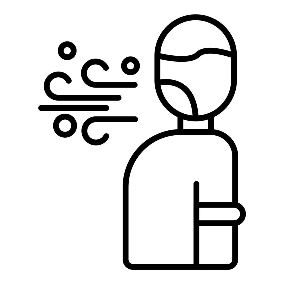 Shortness of Breath Line Icon vector