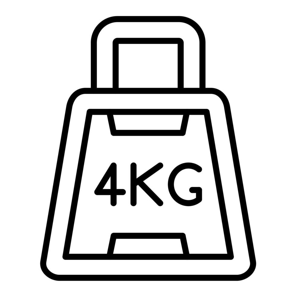 Weight Line Icon vector