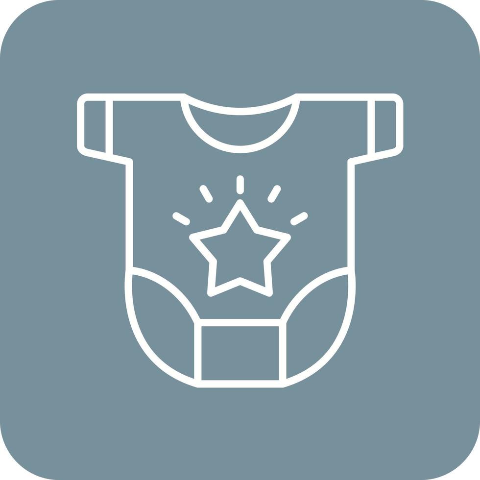Baby Clothes Line Round Corner Background Icons vector