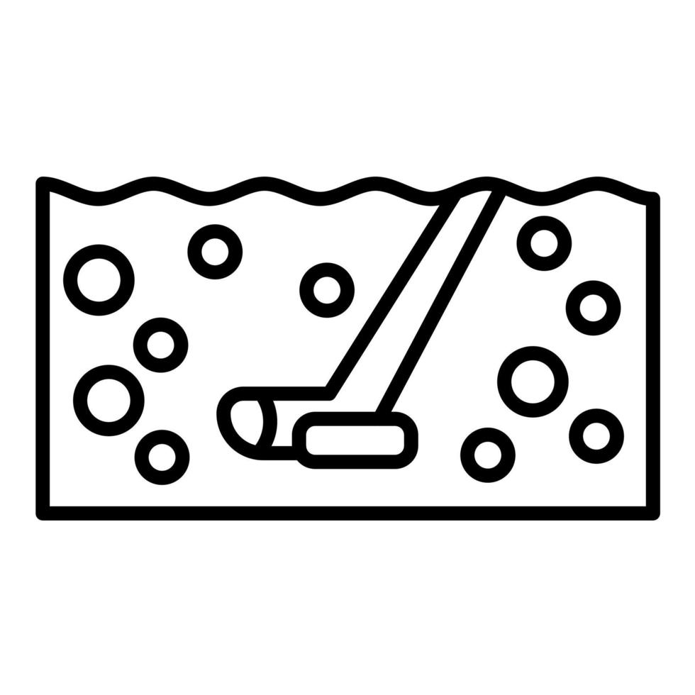 Underwater Hockey Line Icon vector