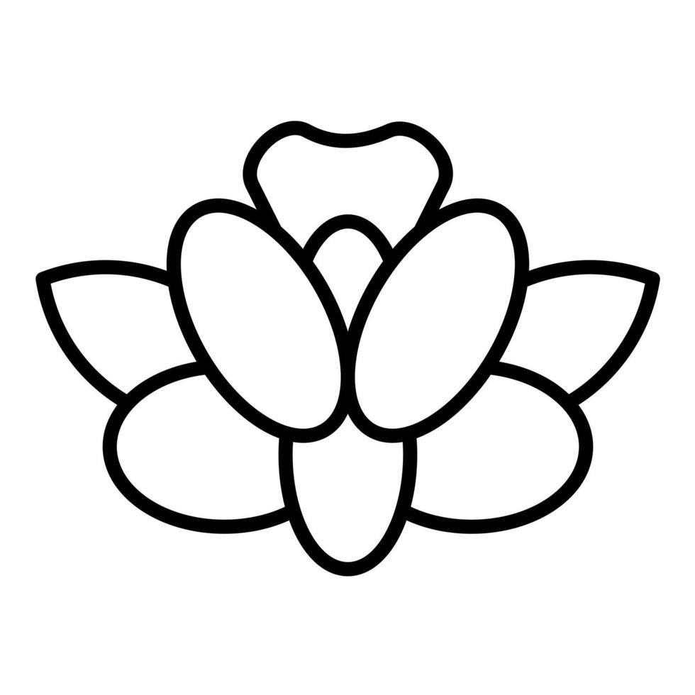 Water Lilies Line Icon vector