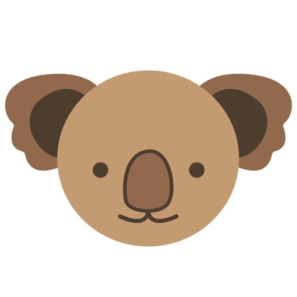 icono de ilustración de vector de animal de cabeza de koala