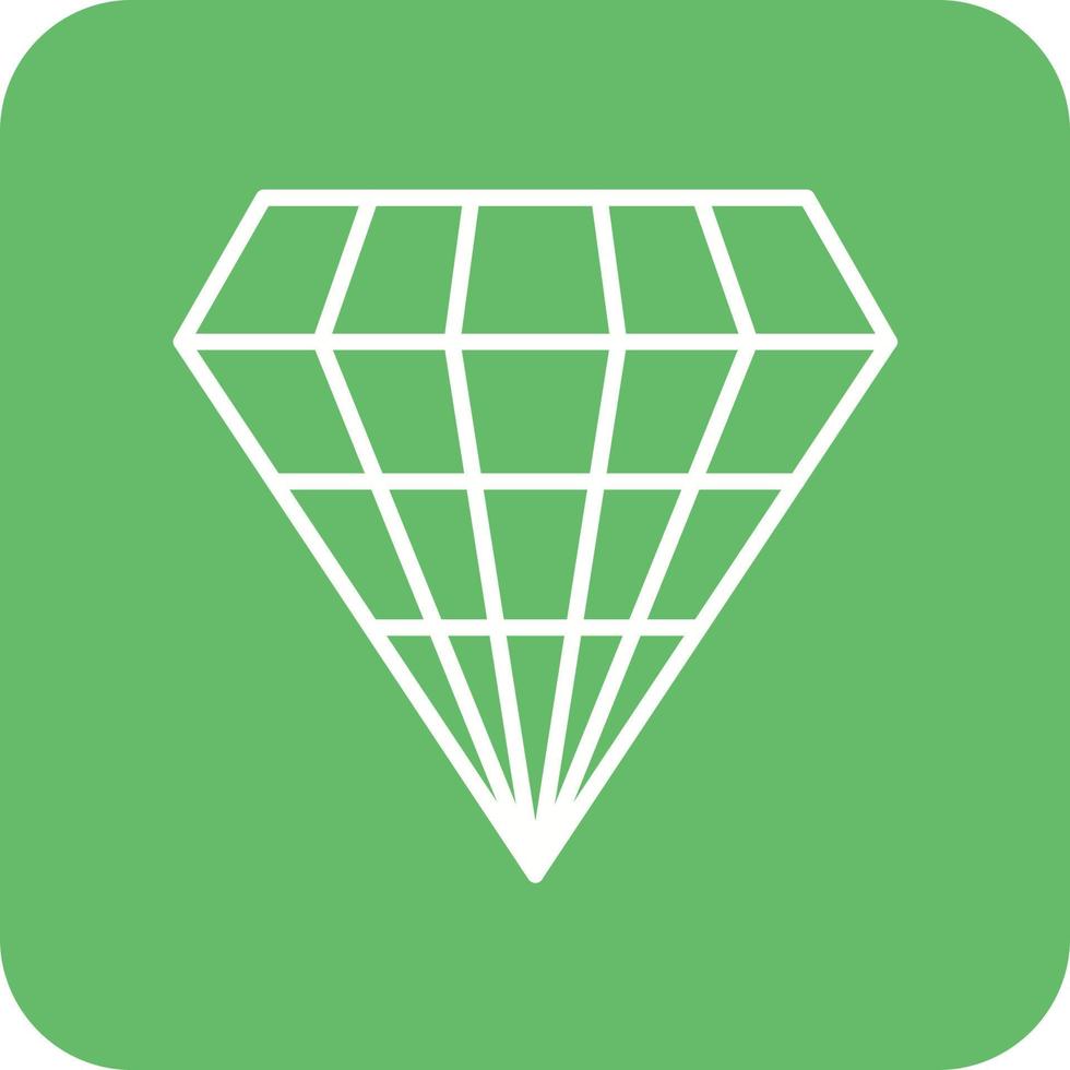Diamond Line Round Corner Background Icons vector