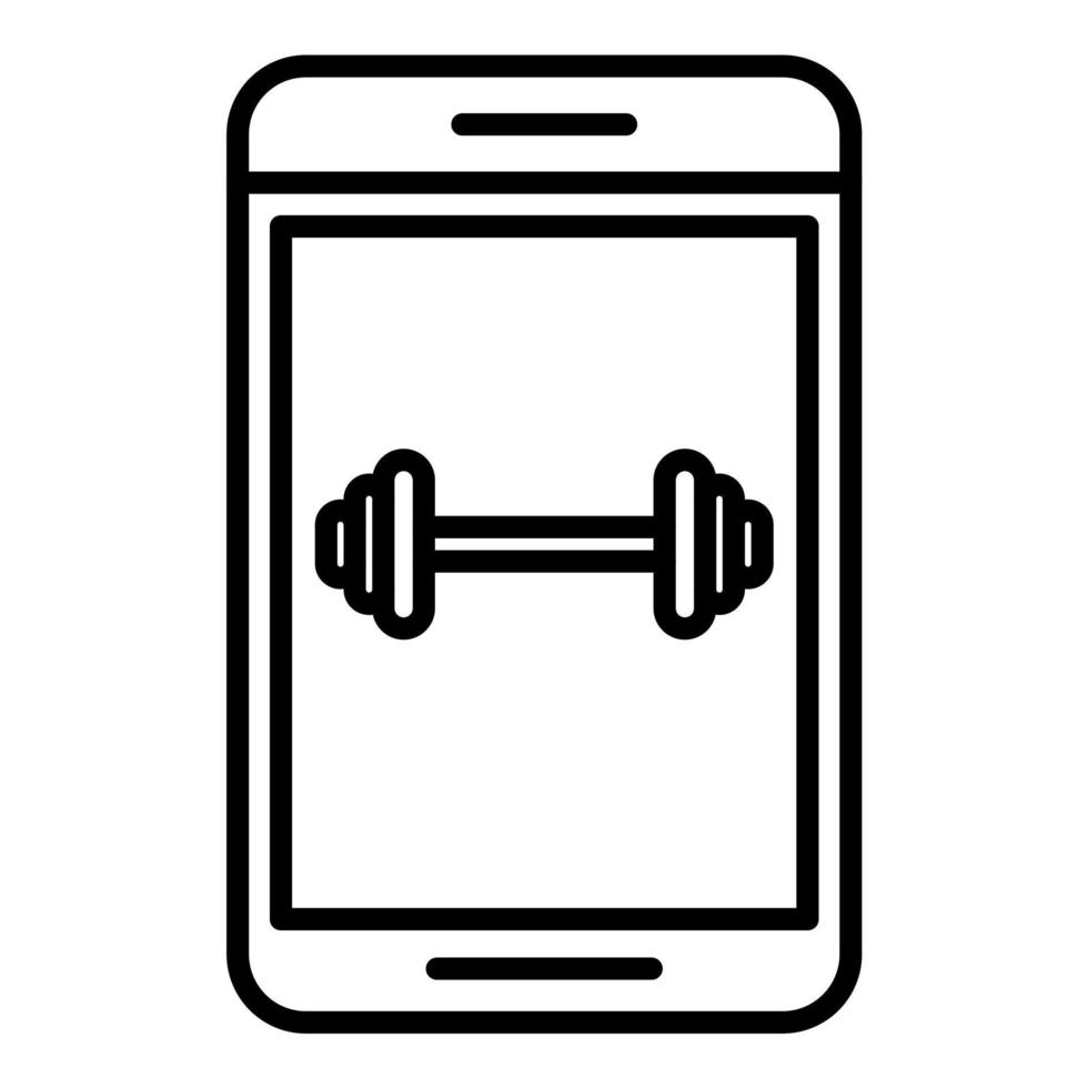 Barbell Line Icon vector