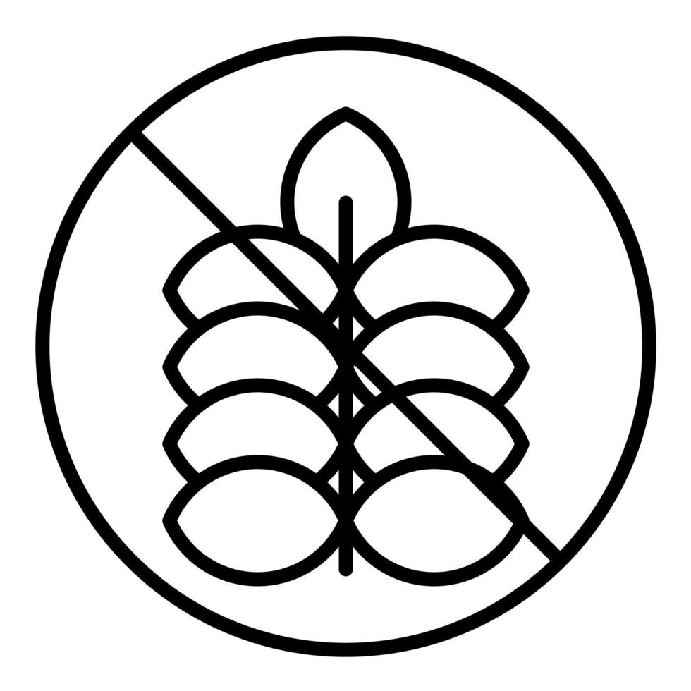 Gluten Free Line Icon vector