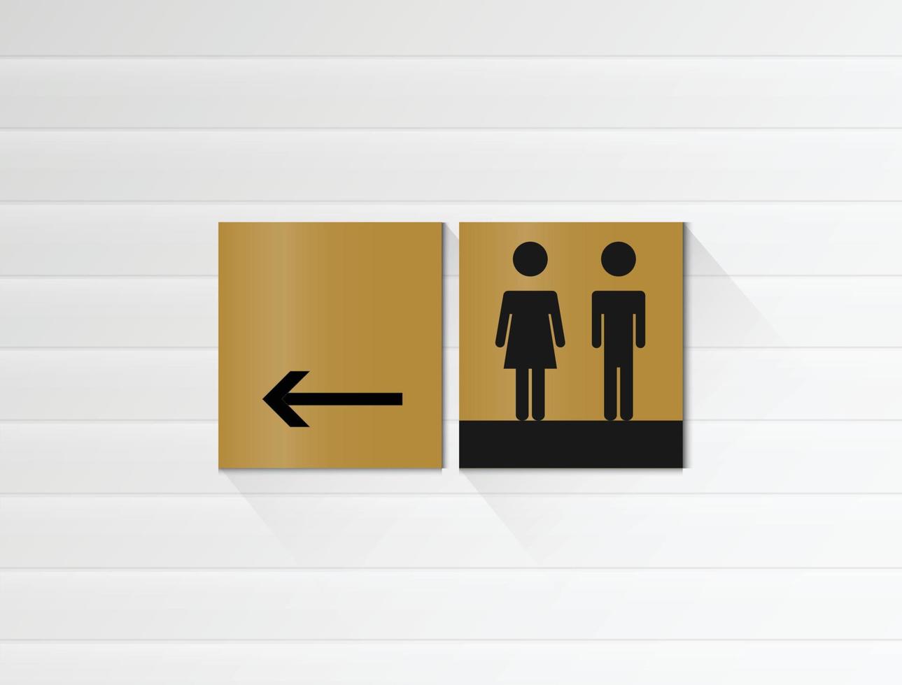puertas de baño blancas para vector de género masculino y femenino