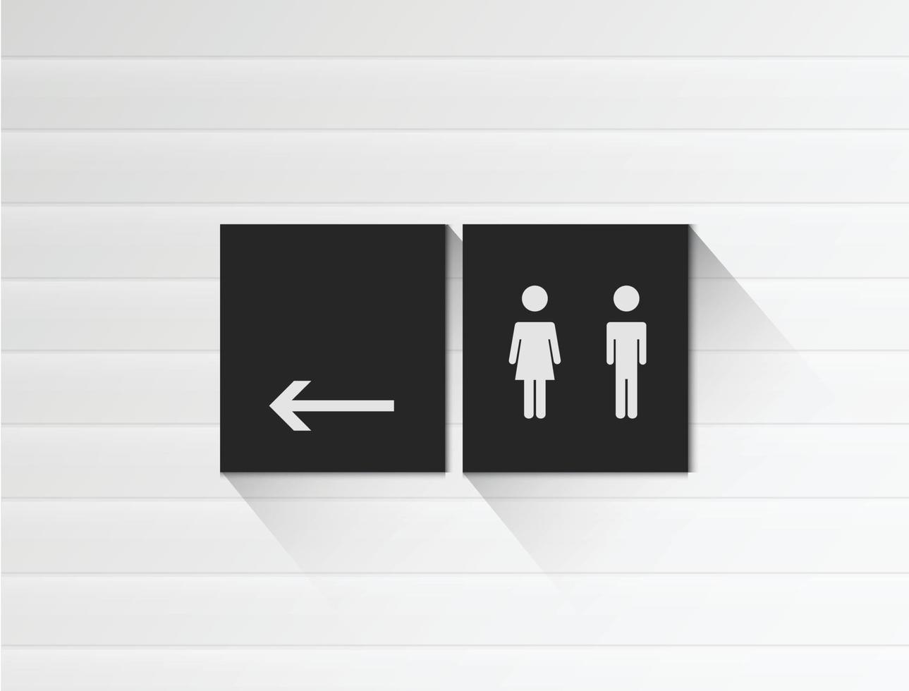 toilet doors white for male and female genders vector