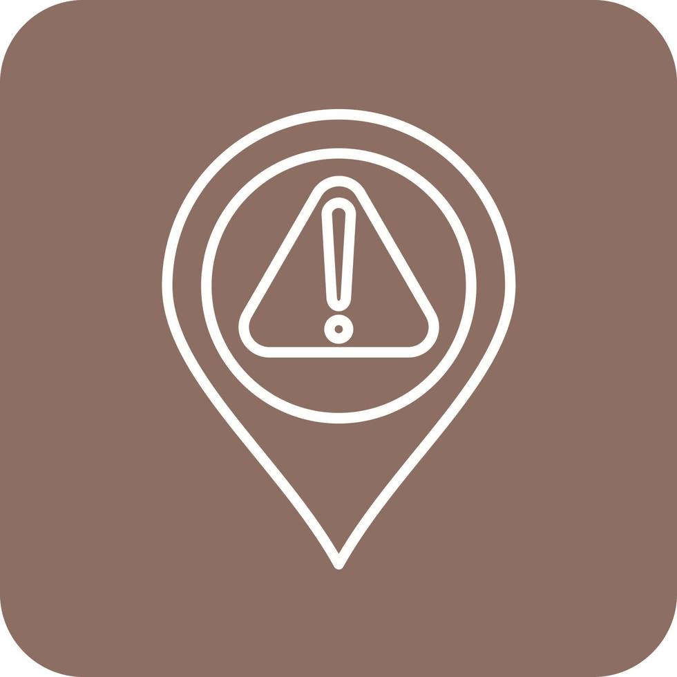 Caution Line Round Corner Background Icons vector