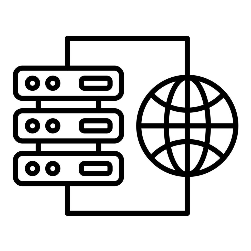 Database Line Icon vector